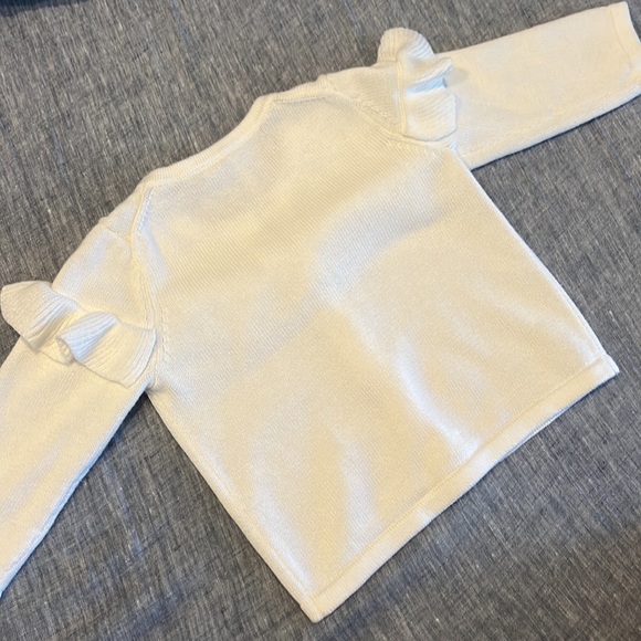 Janie And Jack White Ruffle Cardigan 6-12 Months - Picture 4 of 4